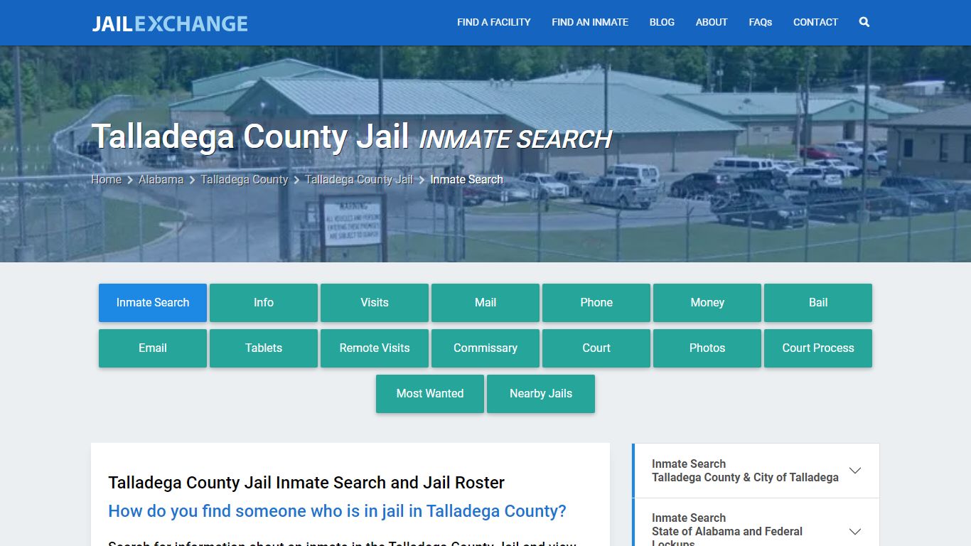 Inmate Search: Roster & Mugshots - Talladega County Jail, AL