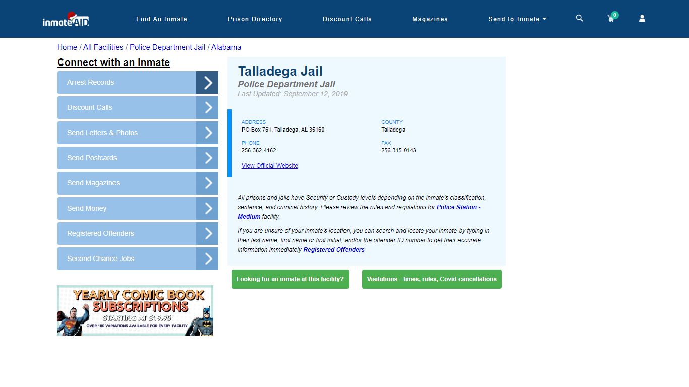 Talladega Jail & Inmate Search - Talladega, AL